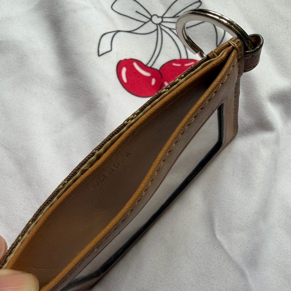 Rare Vintage Coach Card ID Holder Wallet Keychain Brown Coach Wallet - Picture 4 of 7